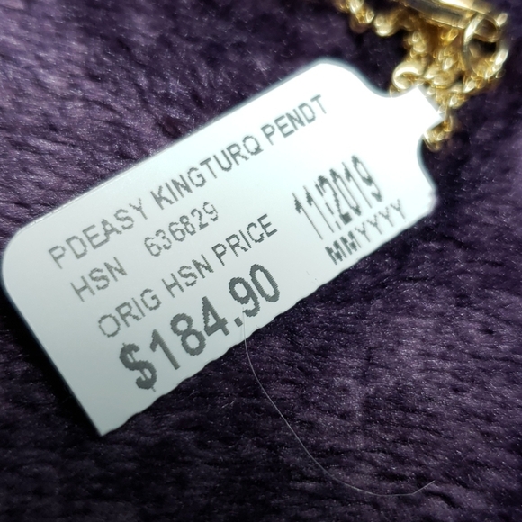 Paul Dean Kingman turquoise pendant - Picture 2 of 4